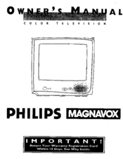 Philips Magnavox PR1317 Owner's Manual