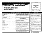 Philips/Magnavox PR1913X1 Owner's Manual