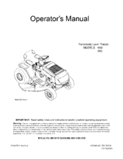 MTD 652 Operator's Manual