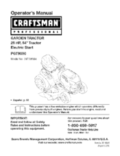 Craftsman 247.28984 Operator's Manual