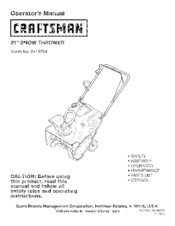Craftsman 247.9854 Operator's Manual