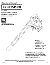 Craftsman INCREDI.PULL 316.794610 Operator's Manual