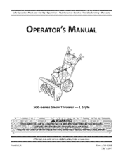 MTD 500-Series L style Operator's Manual