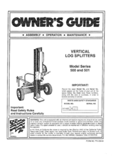 Mtd Series 500 Owner's Manual