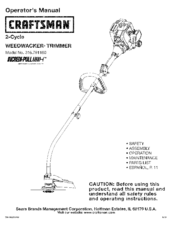Craftsman WEEDWACKER Incredi-Pull 316.791160 Operator's Manual