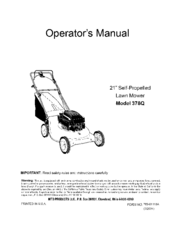 MTD 378Q Operator's Manual