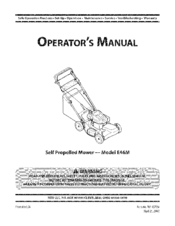 MTD E46M Operator's Manual