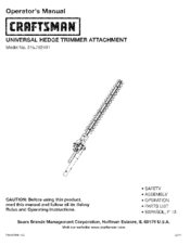 Craftsman 316.792491 Operator's Manual