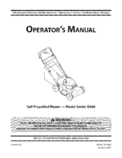 MTD Series G460 Operator's Manual