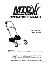 MTD 18A-717-800 Operator's Manual