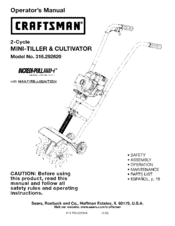 Craftsman Incredi-Pull 316.292620 Operator's Manual