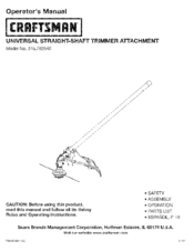 Craftsman 316.792540 Operator's Manual