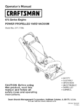 Craftsman 247.77366 Operator's Manual