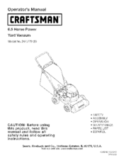 Craftsman 247.770120 Operator's Manual
