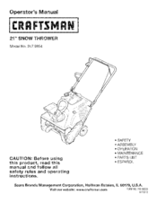 Craftsman 247.9854 Operator's Manual
