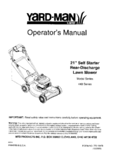 Yard-Man 440 Series Operator's Manual