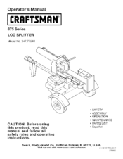 Craftsman 675 Series 247.77640 Operator's Manual
