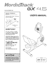 Nordictrack GX 4.5 NTEX03912.0 User Manual