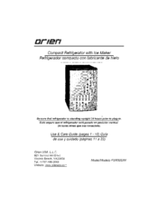 Orien FSR500IM Use & Care Manual