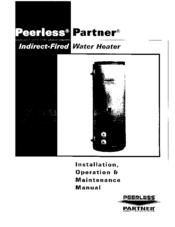 PEERLESS Partner PP-60 Installation, Operation & Maintenance Manual