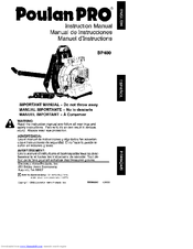 Poulan Pro BP400 Instruction Manual