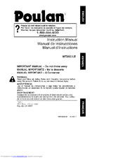 Poulan Pro WT200 LE Instruction Manual