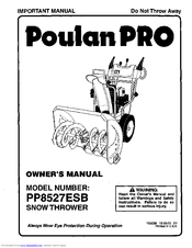 Poulan Pro PP8527ESB Owner's Manual