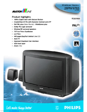 Philips Matchline 28PW9763 Specifications