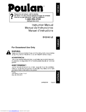 Poulan Pro BH2160 LE Instruction Manual