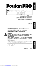 Poulan Pro SM400 Instruction Manual