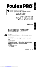 Poulan Pro PPB2000 LE Instruction Manual
