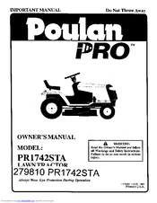 Poulan Pro 279810 PR1742STA Owner's Manual