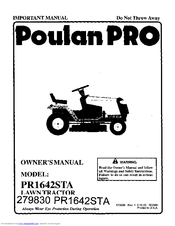 Poulan Pro 279830 PR1642STA Owner's Manual