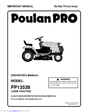 Poulan Pro PP13538 Operator's Manual