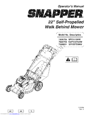 Snapper SPV2270HW Operator's Manual