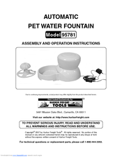 Harbor Freight Tools 95781 Assembly And Operation Instructions Manual