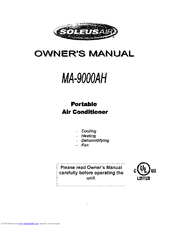 Soleus Air MA-9000AH Owner's Manual