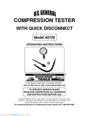 U.S. General 92720 Operating Instructions Manual