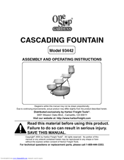 One Stop Gardens 93442 Assembly And Operating Instructions Manual