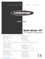M-Audio Multi Mixer 10 Manual