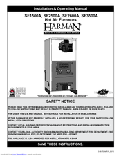 Harman SF2600A Installation & Operating Manual