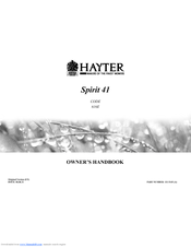 Hayter Sprint 41 616E Owner's Handbook Manual