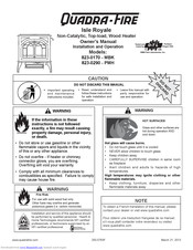 Quadra-Fire Isle Royale 823-0170-MBK Owner's Manual