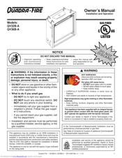 Quadra-Fire QV32B-A Owner's Manual
