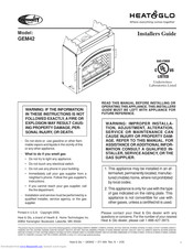 Heat & Glo LifeStyle GEM42 Installer's Manual