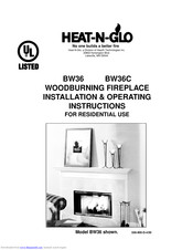 Heat & Glo BW36C Installation & Operating Instructions Manual