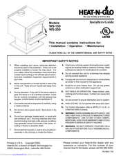 Heat & Glo WS-150 Installer's Manual