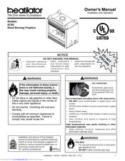 Heatiator SC60 Owner's Manual