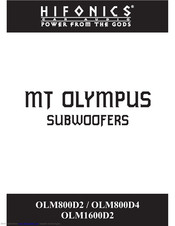 Hifionics MT OLYMPUS OLM800D2 User Manual