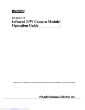 Hitachi BE-IR20 Operation Manual